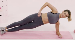 visual instruction on how to perform a side plank